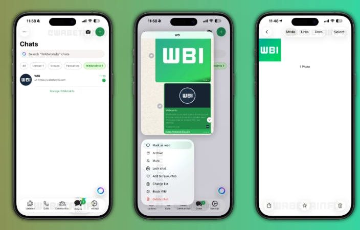 WhatsApp s’actualise avec une interface Liquid Glass intégrée en préversion iOS