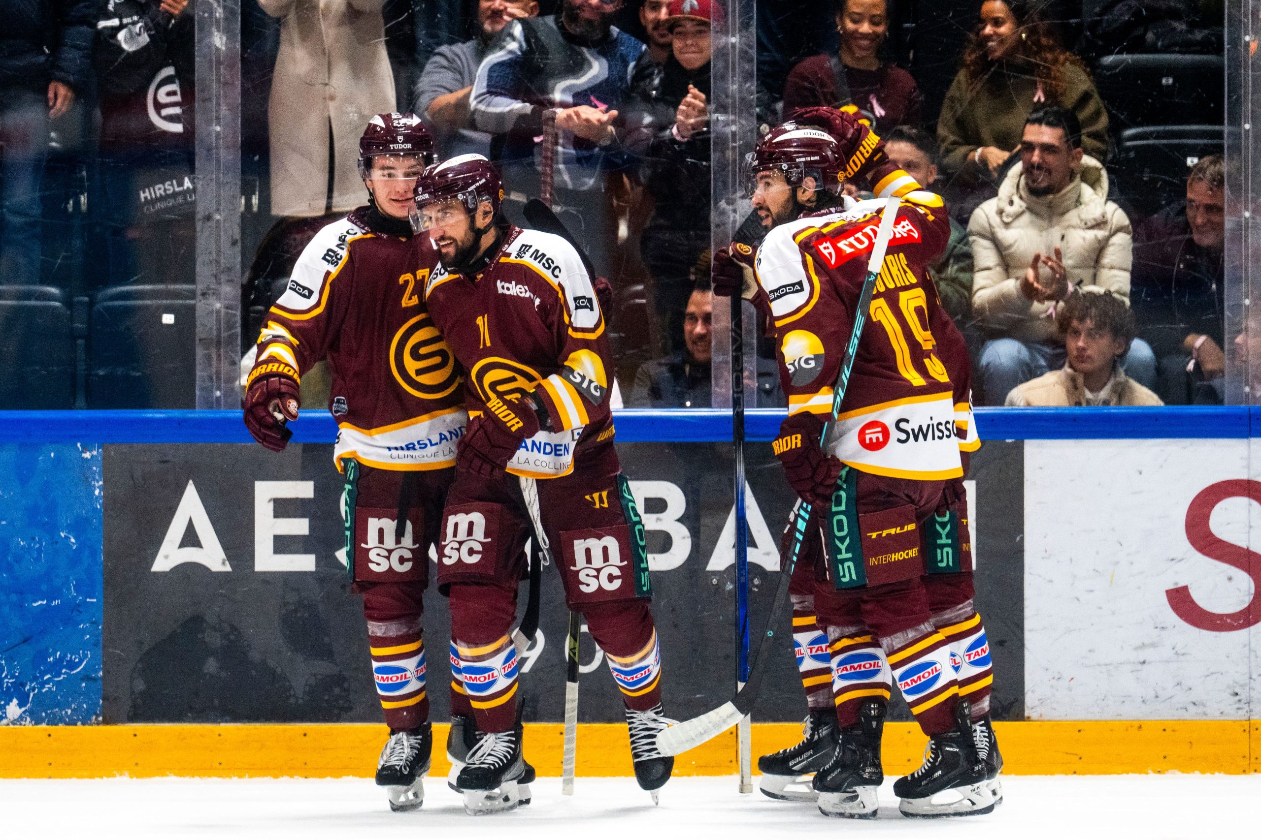 Genève-Servette domine Bienne 6-0 aux Vernets, doublés Granlund et Praplan et blanchissage de Charlin